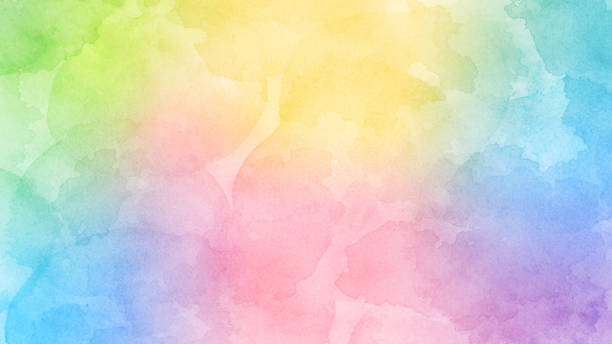 a colorful gradation background illustration processed in a watercolor style.